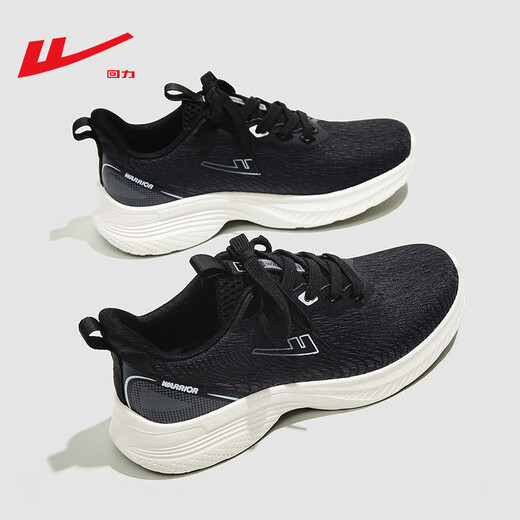 
Warrior men's shoes, sports shoes, spring and summer mesh shoes, men's thick sole shock-absorbing running shoes, fashionable lightweight casual trendy shoes, men's black 1289 39