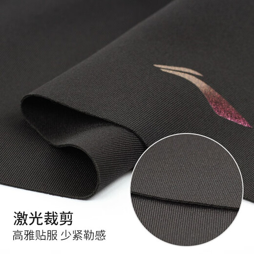 李宁羽毛球裤假两件运动裤裙 激光裁剪TPU压条排汗高弹力系带跑步秋冬 黑色 XL