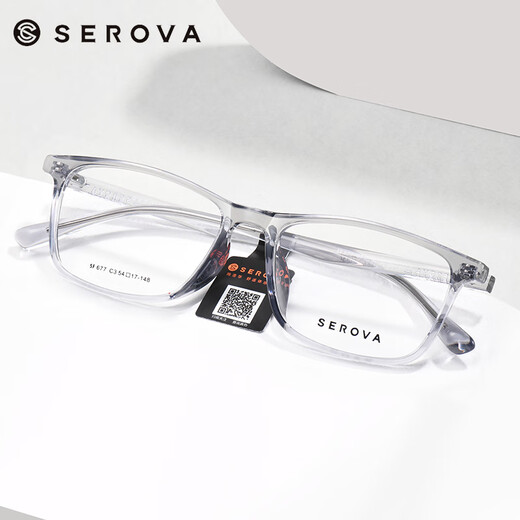 Slova Square Frame Myopia Gläser Rahmen für Männer und Frauen transparent grauer schwarzer Rahmen Brillenrahmen für Gläser Anti-Blau-Licht SF677 SF677 Mattschwarz C10 Einzelrahmen ohne Linse