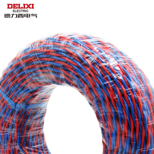 德力西（DELIXI）电线电缆 RVS 二芯1.5平方电源线充电线灯头双绞线 花线消防线