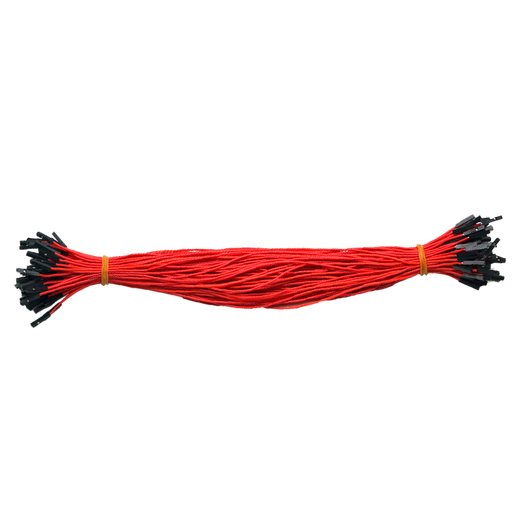 Throwing stones 1P rehearsal DuPont wire 26AWG silicone insulated wire High temperature resistant electronic wire Experimental supplies 100 wires in a bundle 20cm wire length 100 wires/item Red 30cm male to female