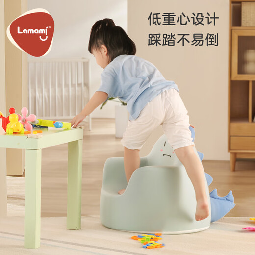 Lamami Sofá para niños Baby Baby Cartoon High Elastic Sponge Leather Girl Girl Princess Asiento Silla de aprendizaje Lamomi701 Fear Blue (recomendado 1-3 años) esponja 49 cm