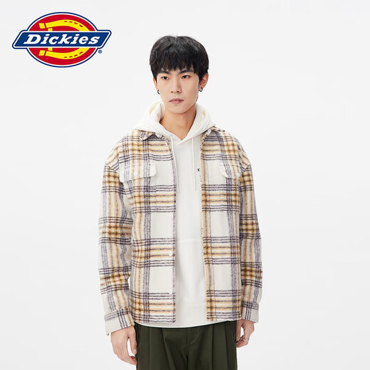 Dickiesdickies Langarmes Hemd Casual Style Dicke gegnerische Langarm-Hemd lose Top 10971 Creme geprüft m