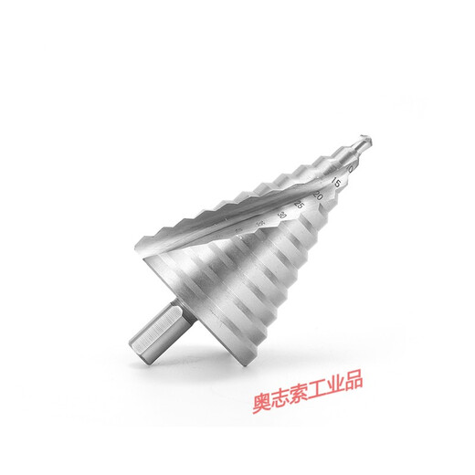 Pagoda drill 6-65mm large size hole opener 4241 high-speed steel spiral groove step drill 6542 stainless steel drill bit 6-65mm (titanium-plated three-edged)