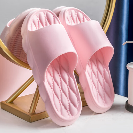 IQGD Hausschuhe Damen Bodensandalen Herren Badezimmer Innen- und Außenbekleidung Zuhause 20007 Yunduo Lingge Pink 40-41