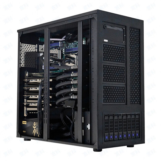 宽科AMD 5代霄龙/9965/9655 四路全液冷RTX4090/A800/5090/A100 静音GPU DeepSeek仿真深度学习工作站 AMD EPYC 9755 256核心512线程 256G内存+RTX 5090 32G*4