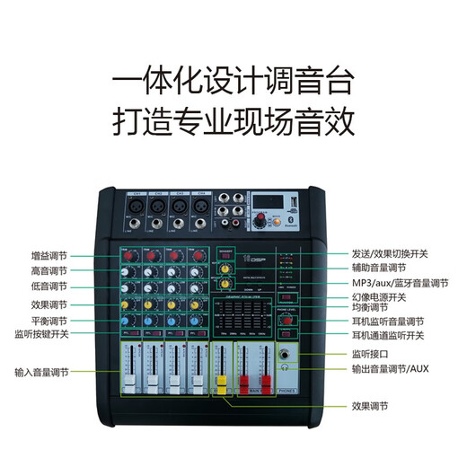 Gmtd Jinmai small and medium-sized conference room audio microphone set USB wireless microphone professional audio amplifier equipment video conference microphone audio combination 30-200 150 flat mixer 124+ sound column CL05*1 pair