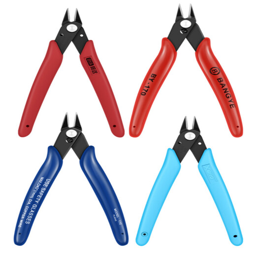 Yuanzu Fuyaxin inclined pliers 5 inch 70 electronic shear pliers Gundam model pliers Ruyi pliers water mouth pliers Japanese quality fan BY-725 inclined pliers hardened