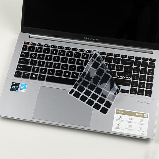 咔咔鱼适用于2025款华硕无畏Pro16键盘膜无畏Pro15电脑按键保护套6500V钢化膜屏保s3607c笔记本屏幕贴膜 全透明 华硕无畏15 2023款(X1502V)