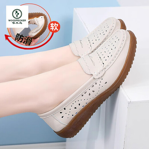 Specht Frauenschuhe Frauenschuhe Sommer-Frauenschuhe Frühling und Herbst Echte Leder-Rindfleisch-Sehne Sohle einzeln