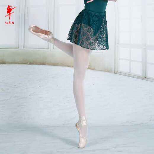Red dance shoes ballet skirt women lace dance practice skirt elastic waist dance adult body skirt 6210 summer dark green - adult style - 6210