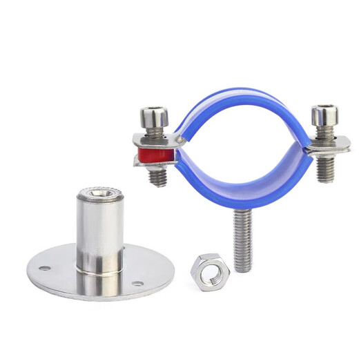 Jinchao 304 stainless steel pipe water pipe fixed bracket bracket adjustable gas and natural gas pipe clamp clip buckle (25-27) 50-100mm adjustment