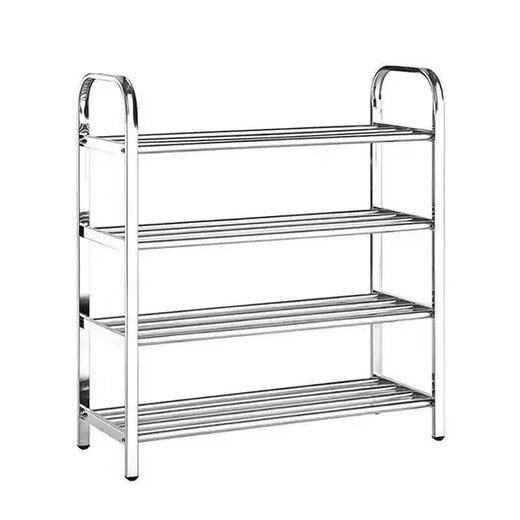 DSRAWMYT stainless steel shoe rack multi-layer household bold simple space-saving door dormitory simple modern storage rack shoe rack