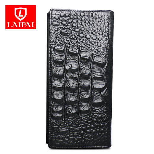 LAIPAI crocodile pattern men's wallet men's long genuine leather men's handbag large capacity wallet clutch bag for boyfriend picture style