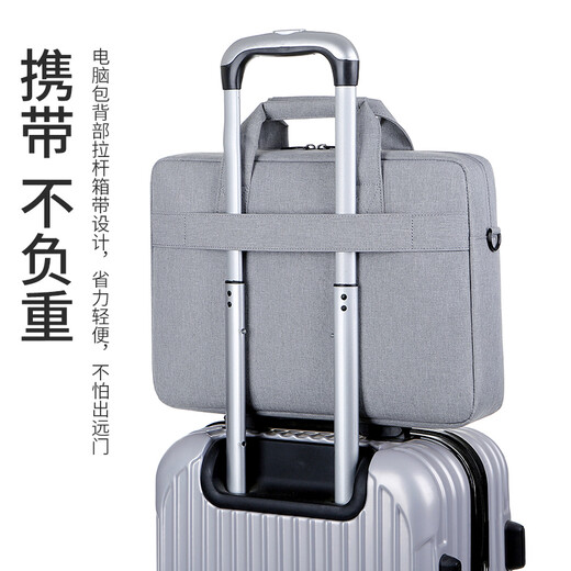 
BRINCH laptop bag one-shoulder handbag 15.6-inch business large capacity water-resistant office bag