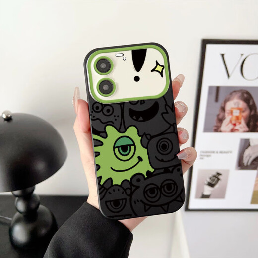 Funny Green Monster Redmi K60 Extreme Edition mobile phone case new k60ultra new large window lens all-inclusive large window - White [F208 Green Monster] Redmi K60 Extreme Edition