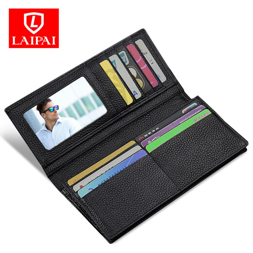 LAIPAI crocodile pattern men's wallet men's long genuine leather men's handbag large capacity wallet clutch bag for boyfriend picture style
