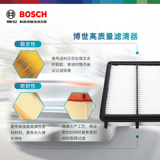 博世（BOSCH）油性空气滤芯滤清器格空滤3520适配本田第九代雅阁思铂睿等