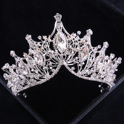 Dijing Crown Tiara Veil Braut Atmosphärische Kristallkristallstil Hochzeitshaarzubehör Frauen Internet Promi Erwachsene Geschenk Bankett Prinzessin Accessoires Kronhochzeits Hochzeitsanzug