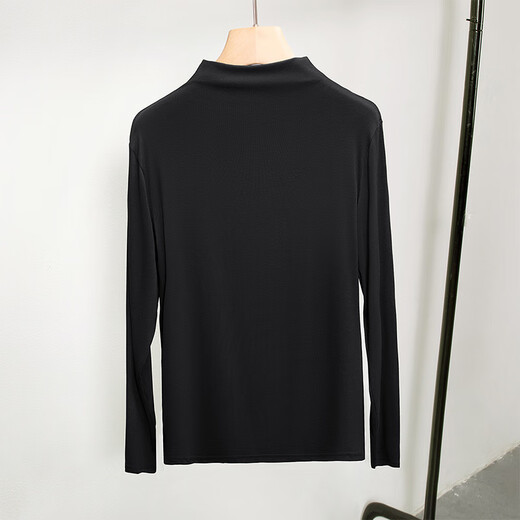 Sibaishe Slim T-shirt 2025 Autumn New Women's Half Turtle Collar with Slim Long Sleeve Bottoming Shirt