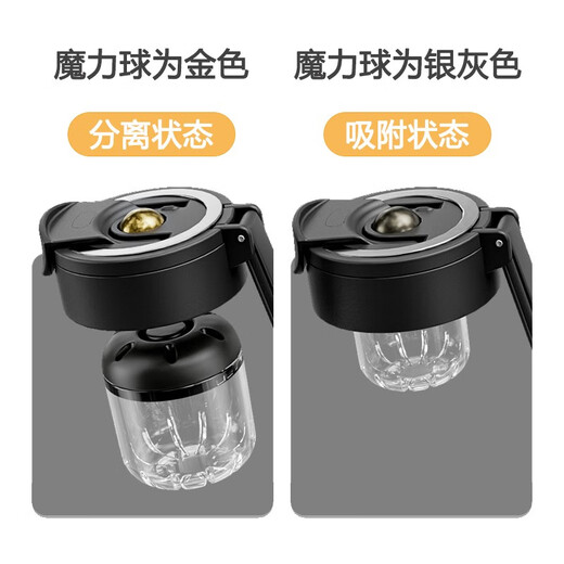 诺百纷魔力球磁弹泡茶杯大容量便携茶水分离316不锈钢保温杯生日礼物 T3523钛灰 750ml