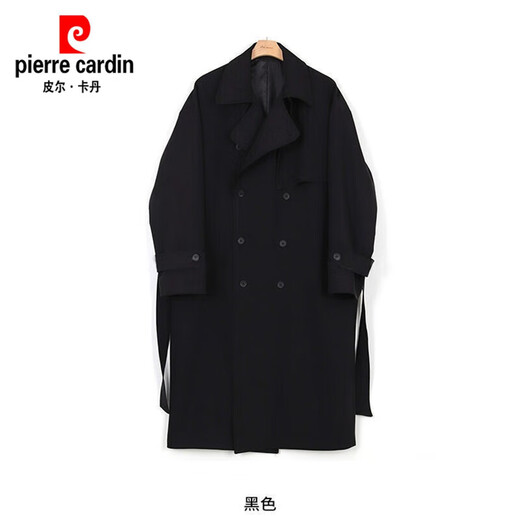 皮尔卡丹（pierre cardin）风衣男中长款过膝韩版英风休闲大衣春秋季男士风衣潮流风衣外套 卡其色【复合 加 厚】 XL