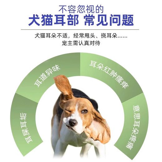 SEEDING SUN SF Express Heshuo D6 Ear Cleansing Liquid Weakly Acidic Pet Dogs and Cats Soothing Ear Canal Control Otitis Package One Bottle of SEEDING SUN + Pavitil Cleansing