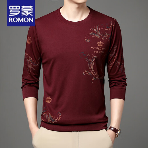 Romon (Romon) T-shirt à manches longues d'âge moyen et jeune homme à manches longues.