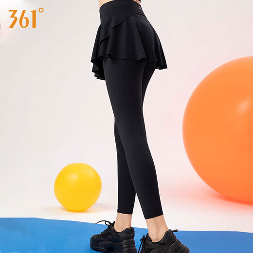 361 Sportfitness-Kleidung Yogamosenhose für Frauen, Taillenheben und Hüftabdeckung, Laufen und Fitness gefälschte zweiteilige Sporthose für Frauen
