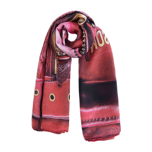 Moschino (MOSCHINO) gift Moschino/Moschino women's motorcycle bag printed silk scarf red U