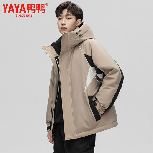 Duck Duck Wang Yibo same style down jacket men's thickened short hooded 2025 winter new trend warm jacket trend