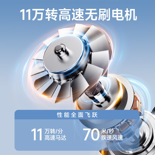 AUX high-speed hair dryer household hair dryer negative ion hair care high-power barber shop special high-wind quick-drying leafless bass hair salon style hair dryer birthday gift for girls