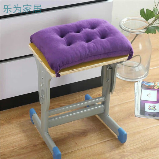 Qiaorui plush cushion winter office dining chair cushion thickened and warm electric student classroom bench rectangular chair butt cushion coffee 35*24 (thickness 5 cm)