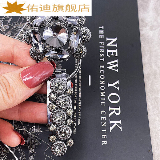 Rhinestone fur buckle fur buckle mink rhinestone button duckbill buckle drill pair fur women 3 silver 1047 cm