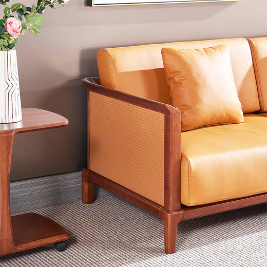 
Guangming Furniture Solid Wood Sofa Sofa Living Room Simple Combination Sofa Guifei Sofa 3892 Corner Sofa (Pedal on the Right)