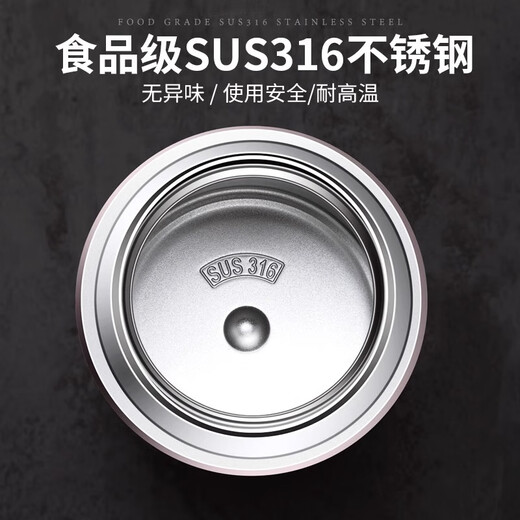 NRMEi stew beaker 316 stainless steel smoldering pot stew porridge pot artifact large capacity insulated cup for men and women double-layer insulated lunch box champagne gold insulated bag + recipe 800ml antibacterial 316 stainless steel liner | free tableware