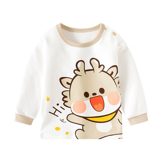 迪迪熊日记（DIDIXIONGRIJI）儿童套装春秋款宝宝秋衣秋裤纯棉一岁小孩衣服长袖男女童分体套六 长袖套装小咖龙 90 cm(24M)