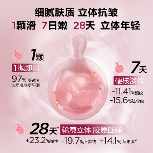 伊丽莎白雅顿时空焕活淡纹紧致胶囊精华液 二代粉胶90粒 男女生日礼物