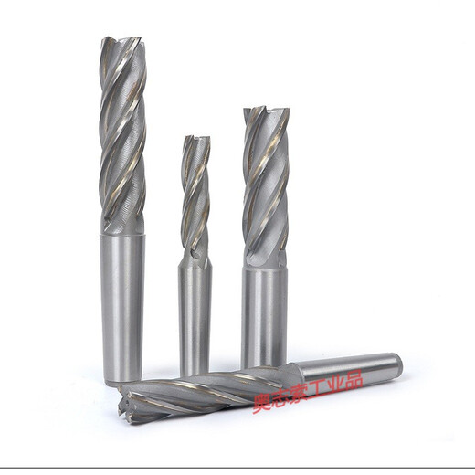 Inlaid carbide spiral milling cutter with extended blade tungsten steel end mill straight shank taper shank 4 flutes 30 32 40 * 200 30 * 80 flute length * 4 flutes