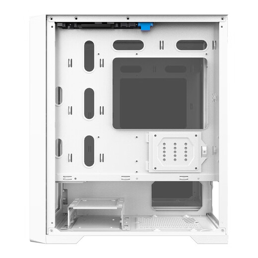 Wanjia Juechen Shadow Computer Chassis Desktop (M-ATX motherboard/glass side transparent panel/top 240 water cooling positions/8 fan positions/3 hard drive positions) Shadow Black + 4 Yingcai Fans