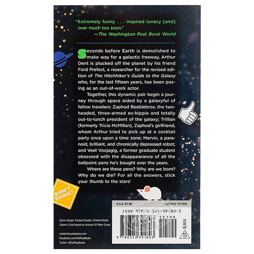 预售 银河系搭车客指南英文原版The Hitchhiker's Guide to the Galaxy