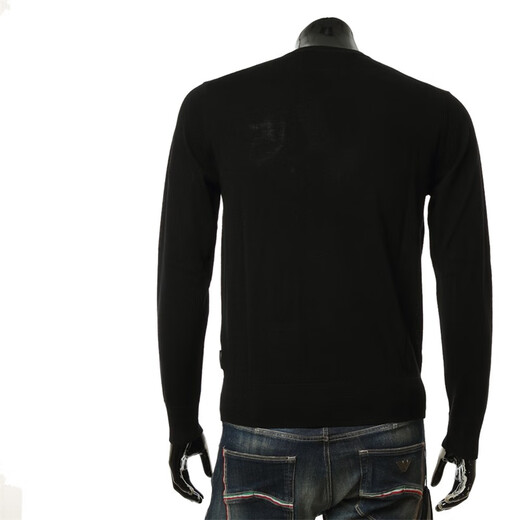 Armani Axe Autumn e Invierno Pure Wool Pure Warm Round Neck Suéter 8nzm4r ZM8AZ Negro 1200 2XL