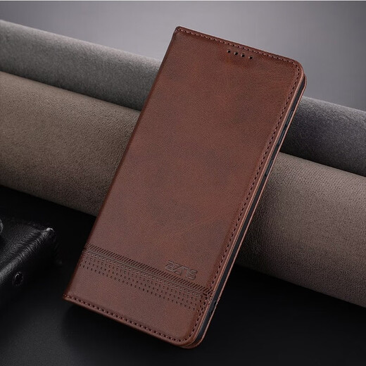 雅尊仕（AZNS） 华为Mate60手机壳翻盖式可插卡复古Mate60Pro防摔保护套软壳商务男女 复古棕 Mate60