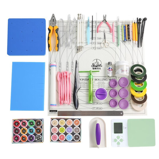 Shaniabelle Basic Fondant Tools Beginner Set Dry Pace Flower Doll Cover Full Set DIY Toolbox Sugar King Recommends Sugar King Recommends Beginner Tool Set