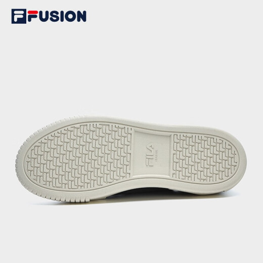 斐乐（FILA）FUSION斐乐潮牌WALLRIDE DX男鞋一脚蹬帆布鞋新款板鞋 黑/奶白-BG 40