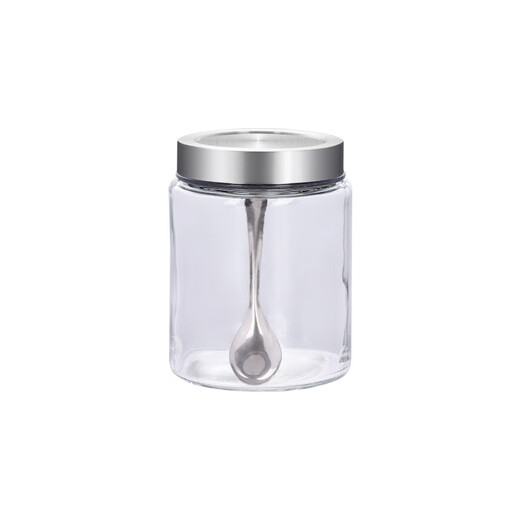 Baijie sealed seasoning jar seasoning box glass seasoning bottle set kitchen salt jar spice moisture-proof stainless steel storage box