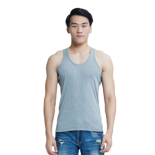 Yiershuang 100% cotton 3-piece men's vest sports ribbed slim bottoming undershirt for men