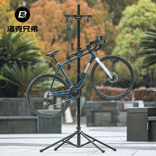 Rock Brothers bicycle hanger parking rack road mountain bike shunting repair rack telescopic indoor and outdoor display rack black
