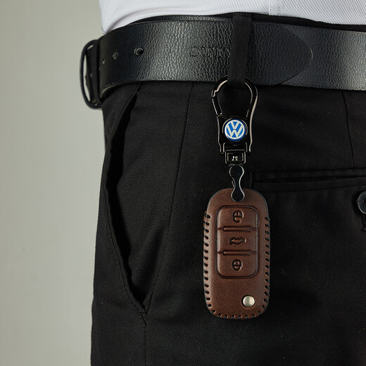 Sengchuang Volkswagen Key Case Passat Lavida Plus Sagitar Tiguan L Tanyue Magotan Pro Bora CC Touang Car Clothing G-Brown-Leather Rope (full protection) Please place an order according to the key style