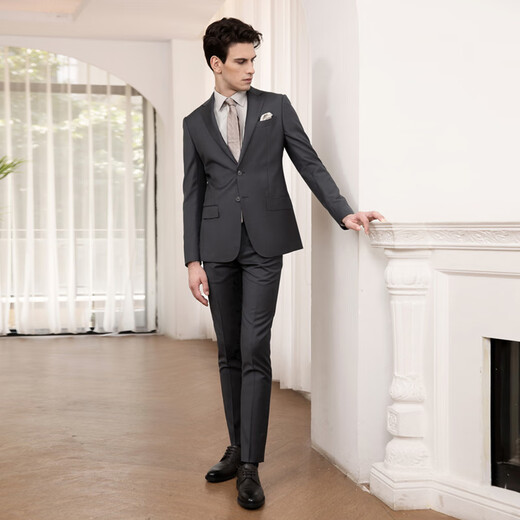 VICUTU men's pants comfortable fabric business commuting versatile trousers gray 185/96B